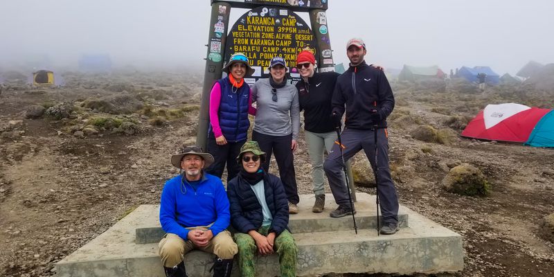Kilimanjaro - Group at Karanga Camp - Dan Dane